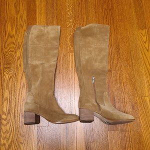 Marc Fisher Taupe Suede Western Style Riding Boots Size 9.5M